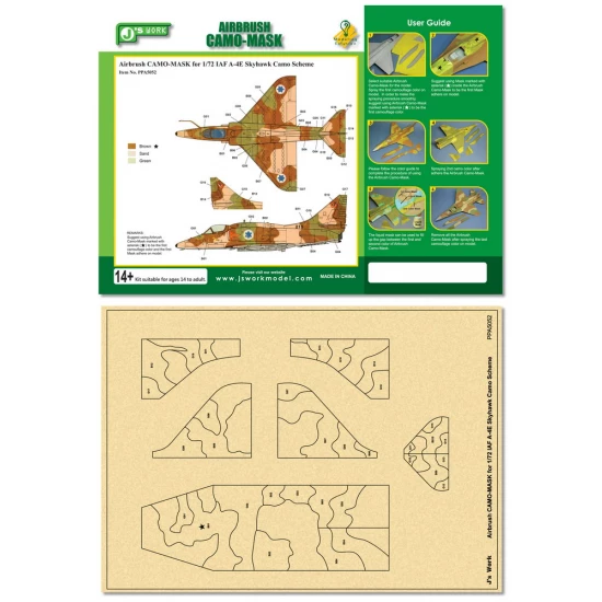 Airbrush Camo-Mask for 1/72 IAF A-4E Skyhawk Camouflage Scheme