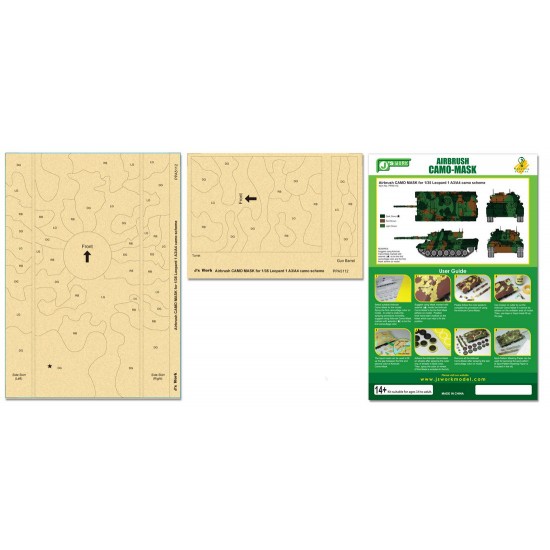 Airbrush Camo-Mask for 1/35 Leopard 1 A3/A4 camo scheme