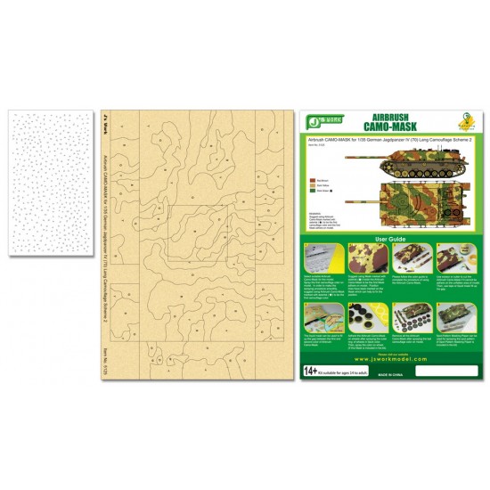 Airbrush Camo-Mask for 1/35 German Jagdpanzer IV (70) Lang Camouflage Scheme 2