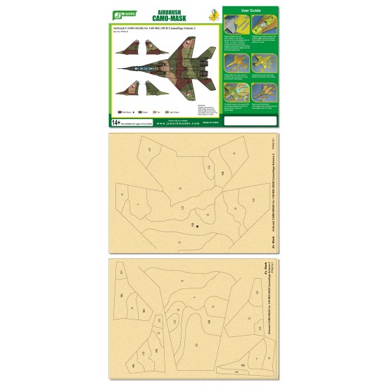 Airbrush Camo-Mask for 1/48 Mikoyan MiG-29UB Camouflage Scheme 2