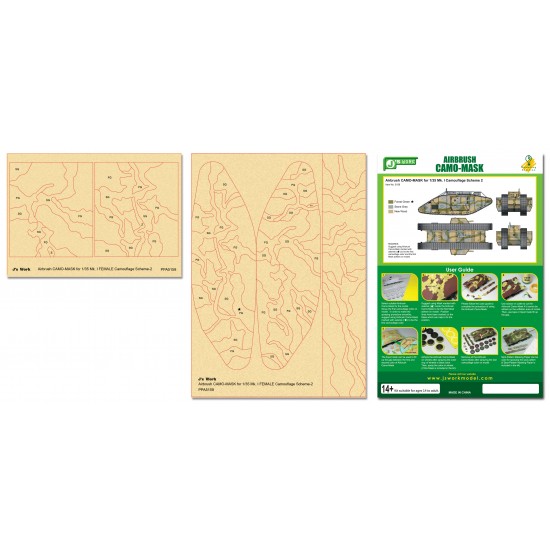 Airbrush Camo-Mask for 1/35 Mk.I Camouflage Scheme 2