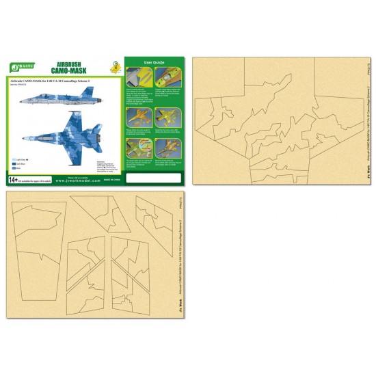 Airbrush Camo-Mask for 1/48 F/A-18 Camouflage Scheme 2