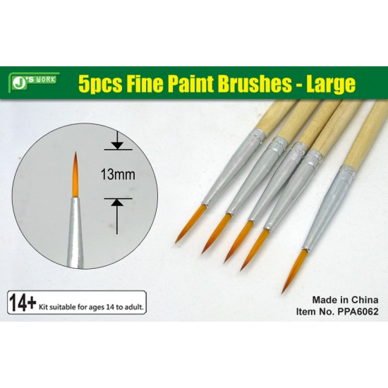 Fine Paint Brushes #Large (5pcs)