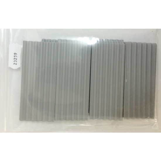 1/35, 1/32 Corrugated Iron Roof Sheeting (6-Wave Plate) - Grey (Plastic) 30pcs