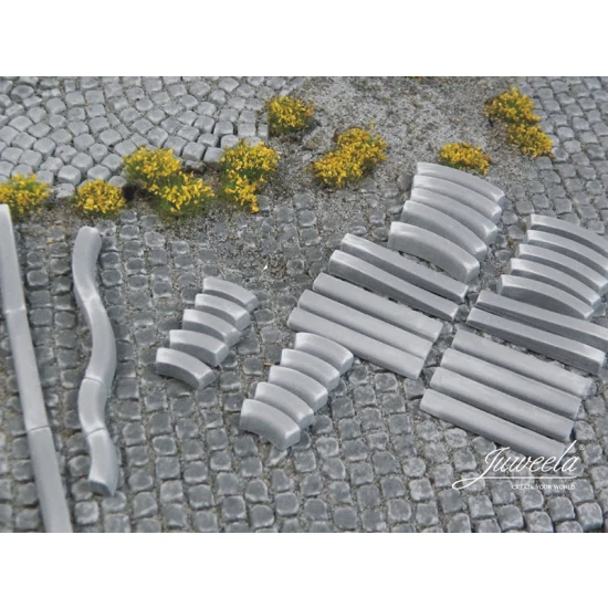 1/32, 1/35 Curbs Add On (Curves/Lowering) 1 Set