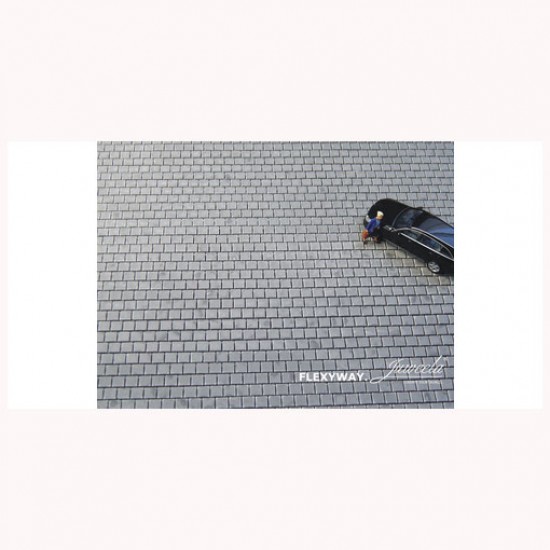 1/87 (HO scale) Flexyway Plates 40X40 Dark Grey (2 Segm.)