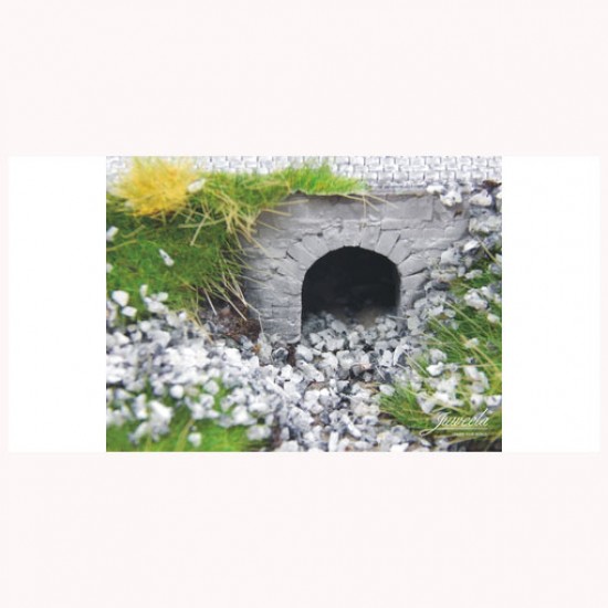 1/87 (HO scale) Water Passage Small (Bricks Grey 4x)