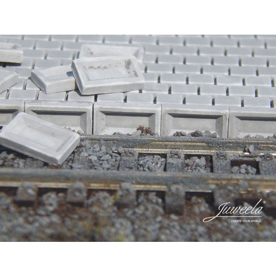 1/87 Railway Platform Edges 38cm (130pcs)