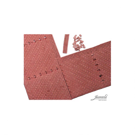 1/87 Flexyway Paver Street Herringbone Red (5.90 x 33.00 x 0.01 cm, 1 Segment)