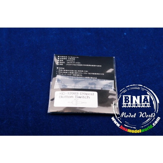 1/12 Aluminum Button Switch (20pcs)