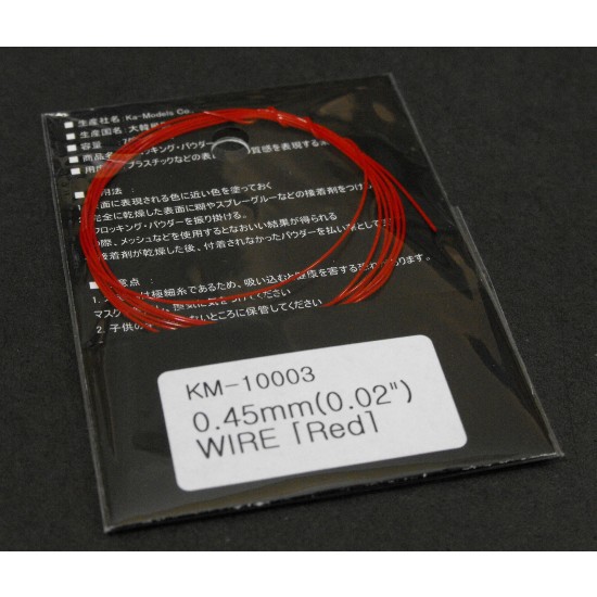 Wire - Red (Diameter: 0.45mm/0.02", Length: 1 meter)