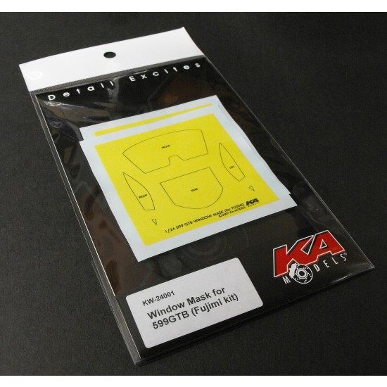 Window Mask for Fujimi 1/24 Ferrari 599GTB Fiorano(2pcs,99x99mm)