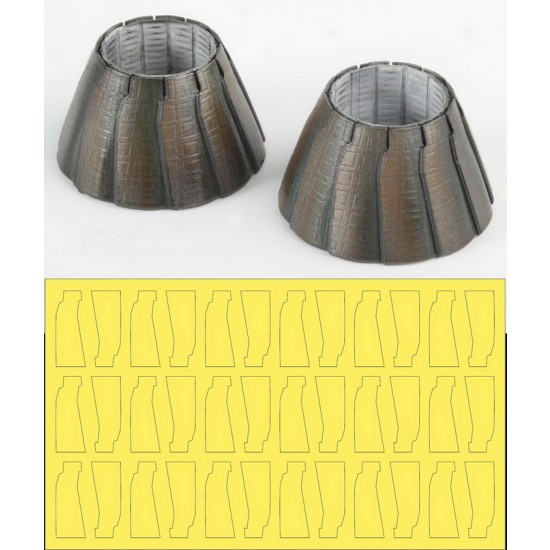 1/48 F-14 A Plus/D GE Exhaust Nozzle Set (Closed) for Tamiya/Hasegawa kits
