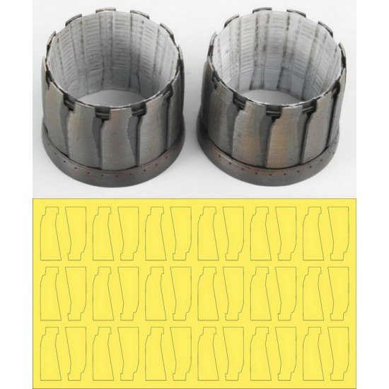 1/48 F-15 K/SG GE Exhaust Nozzle Set (Opened) for Revell/Academy/G.W.H kits