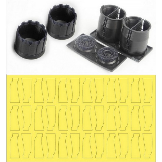 1/48 F-15 K/SG GE Exhaust Nozzle & After Burner Set (Opened) for Revell/Academy/G.W.H kits