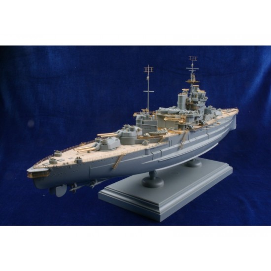 1/350 HMS Warspite Deluxe Upgrade Set (Wooden Deck+Photoetch+Barrels+Chain) for Academy kit #14105