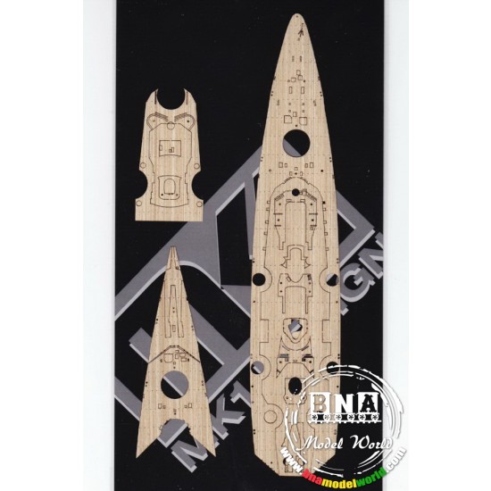 Wooden Deck for 1/700 German Bismarck for Trumpeter kit