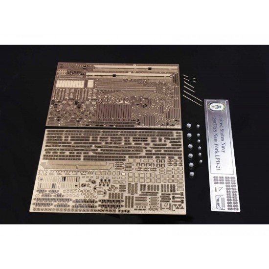1/350 LPD-21 New York Detail-up Parts for Trumpeter kit (Photo-Etched + Metal parts)