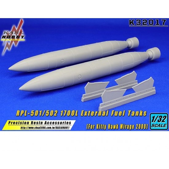 1/32 RPL-501/502 1700L External Fuel Tanks for Kitty Hawk kits
