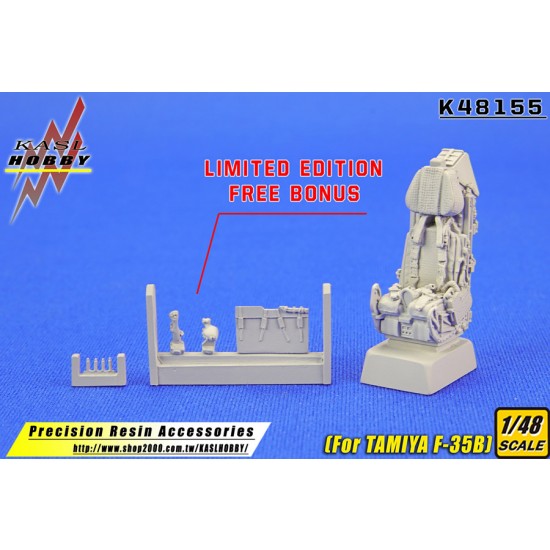 thumbnail image 2 of KASL Hobby 1/48 MK16-US16E Ejection Seat Resin Kit For TAMIYA F-35A – Unassembled 2 of 3