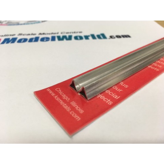 Aluminum Triangle Tube (height: 6.35mm, length: 304.8mm, 2pcs)