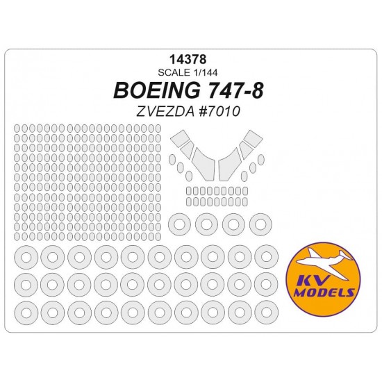 1/144 Boeing 747-8 Masks for Zvezda #7010
