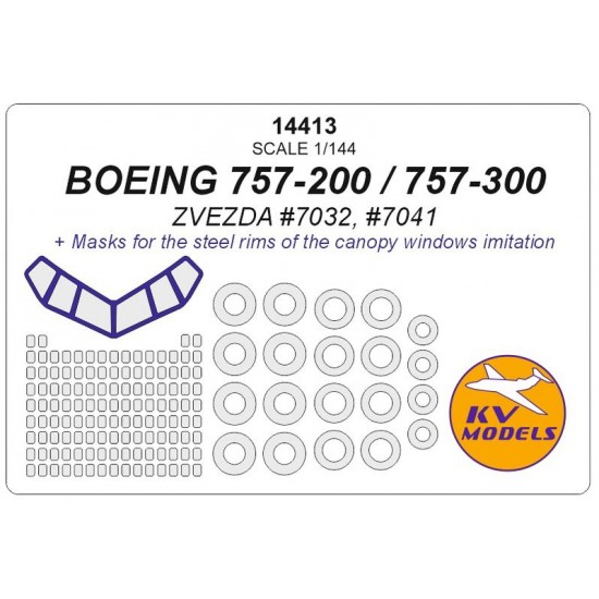 1/144 Boeing 757-200 Masks for Zvezda #7032