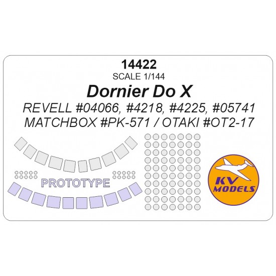 1/144 Dornier Do X Masks for Revell / Matchbox / Otaki kits