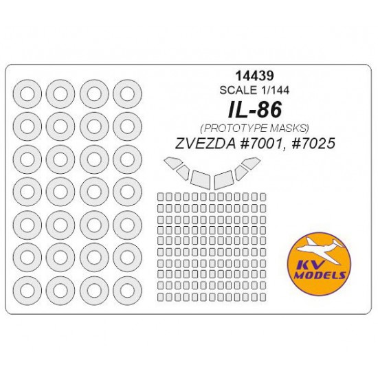 1/144 Ilyushin IL-86 Masks for Zvezda #7001, #7025