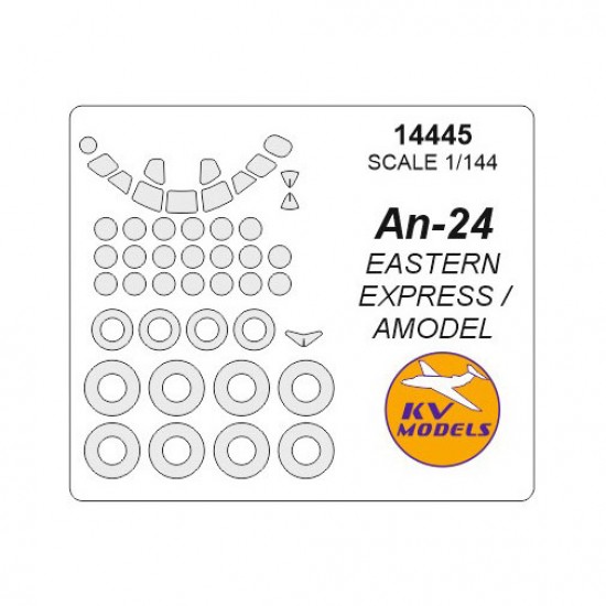 1/144 An-24/24B/24RV/24RT/24T/24W Masks for Eastern Express/Amodel kits