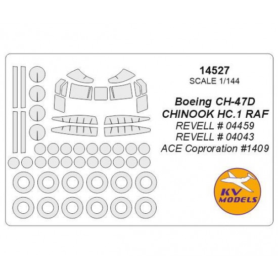 1/144 Boeing CH-47D/CHINOOK HC.1 RAF Masks for Revell # 04459/04043/Ace Coproration 1409