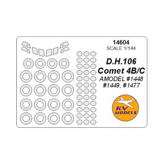 1/144 DH.106 Comet B/C Masks for Amodel #1448 #1449 #1477