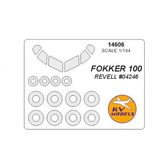1/144 FOKKER 100 Masks for Revell #04246
