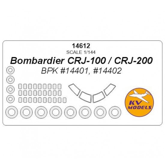 1/144 Bombardier CRJ-100 / CRJ-200 Masks for BPK #14401, #14402