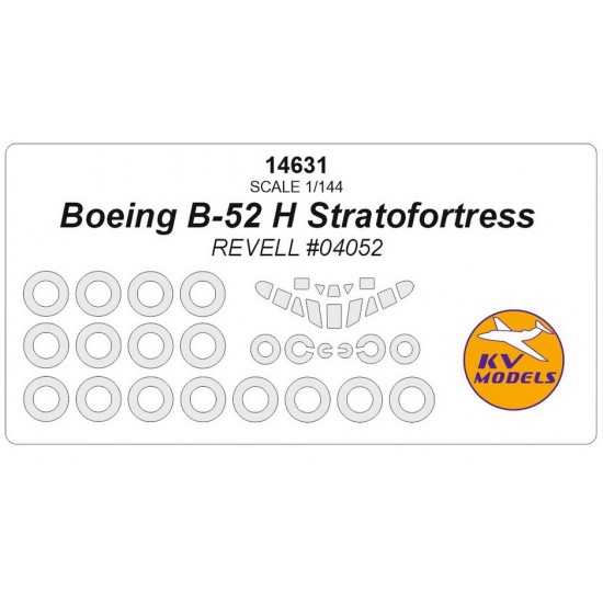 1/144 Boeing B-52 H Stratofortress Masks for Revell #04052 w/Wheels Masks