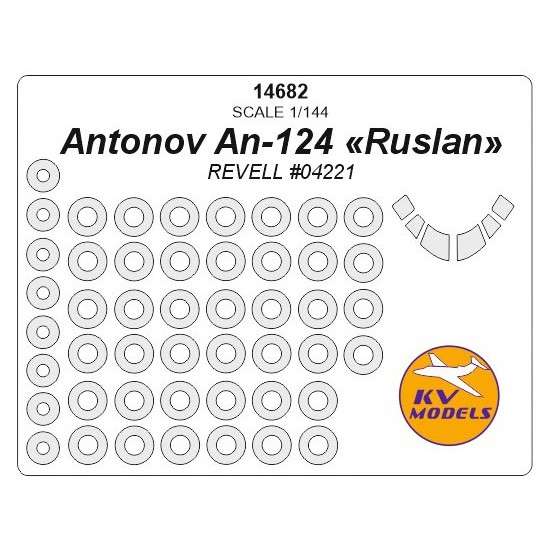 1/144 Antonov An-124 "Ruslan" Masks for Revell #04221 w/Wheels Masks