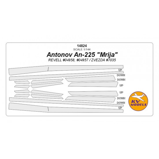 1/144 Antonov An-225 "Mrija" Masks for Revell #04958, #04957 / Zvezda #7035