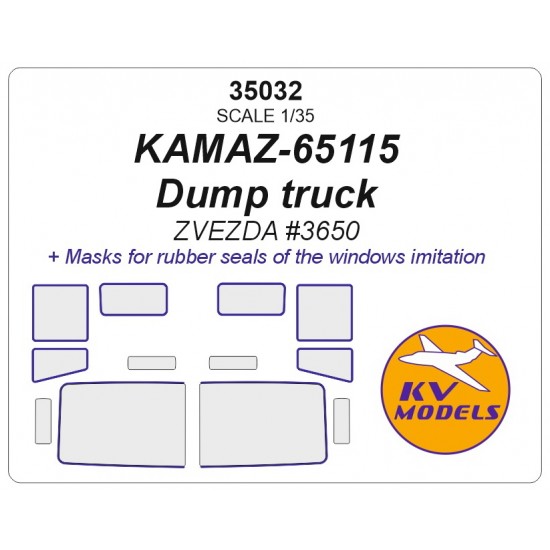 1/35 KAMAZ-65115 Dump Truck Masks for Zvezda #3650