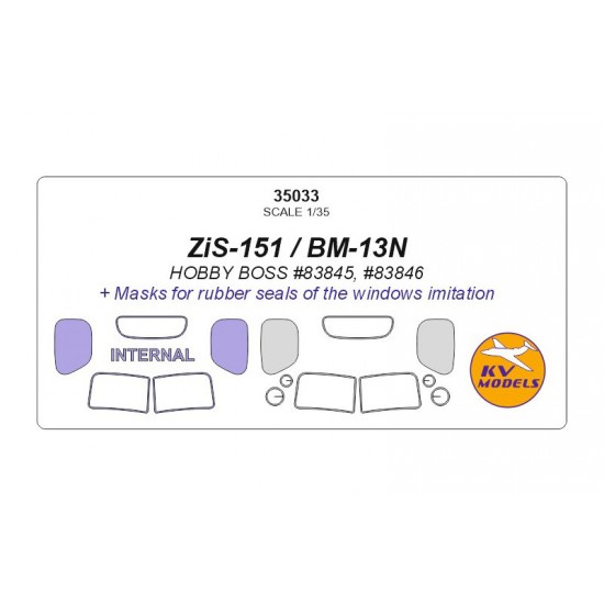 1/35 ZiS-151/BM-13N Double-sided Paint Masking for HobbyBoss #83845, #83846