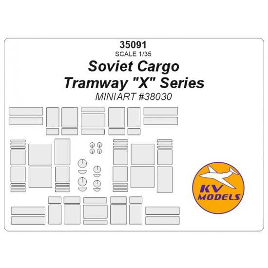 1/35 Soviet Cargo Tramway "X" Series Masks for MiniArt #38030