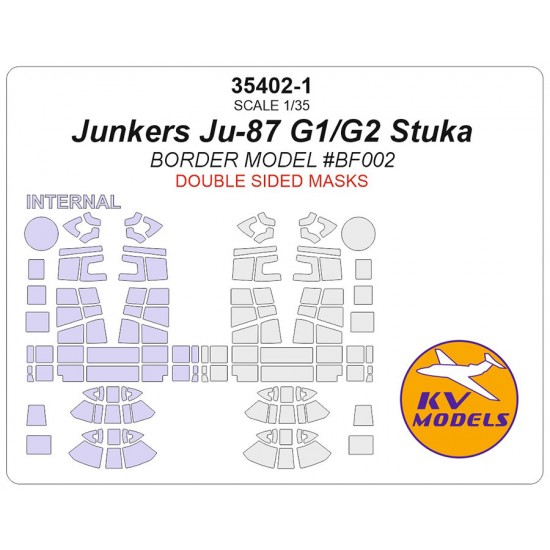 1/35 Junkers Ju-87 G1/G2 Stuka Double-sided Masks for Border Model #BF002