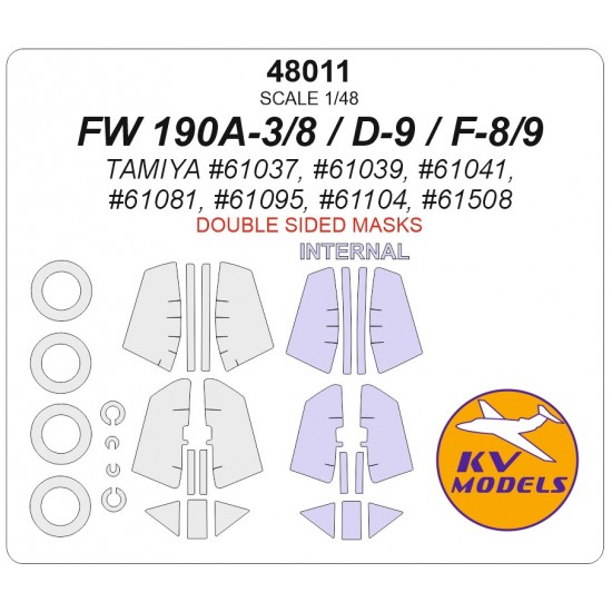 1/48 Fw 190 A-3/A-8/D-9 Double-sided Paint Masking for Tamiya #60766, #61095, #60751