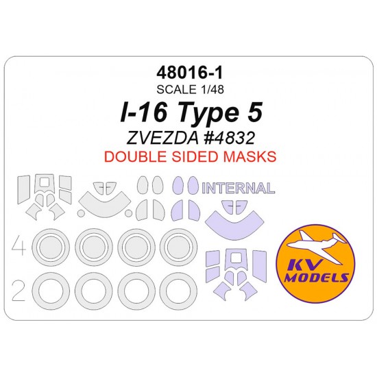 1/48 Lavochkin La-5 (all mods) Paint Masking w/Wheels Masks for Zvezda kits