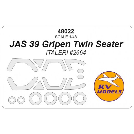 1/48 JAS 39 Gripen Twin Seater Masks for Italeri #2664