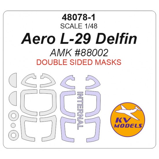 1/48 Aero L-29 Delfin Masks for AMK #88002 (Double sided) w/Wheels Masks