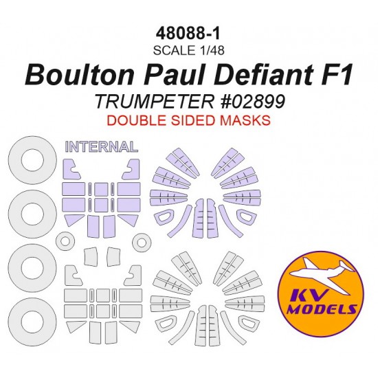 1/48 Boulton Paul Defiant F1 Paint Masking for Trumpeter #02899 (Double-sided)