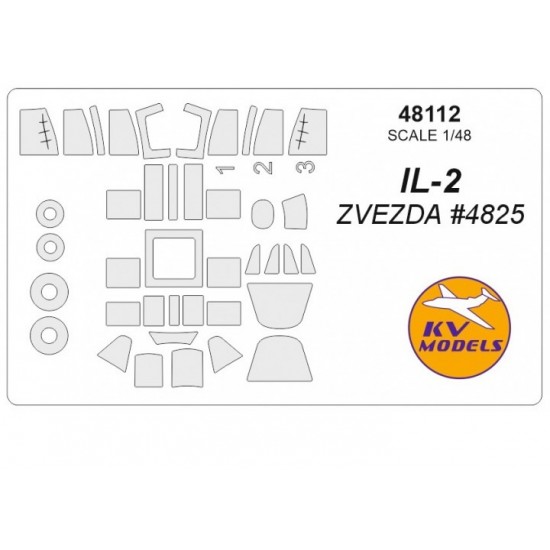 1/48 Ilyushin IL-2 Masking for Zvezda #4825