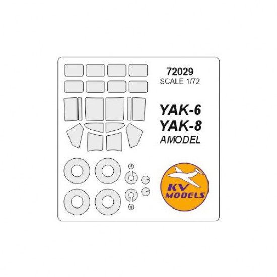 1/72 Yak-6 Masking w/Wheels Masks for Amodel kits