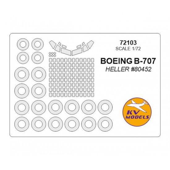 1/72 BOEING B-707 Masking for Heller #80452