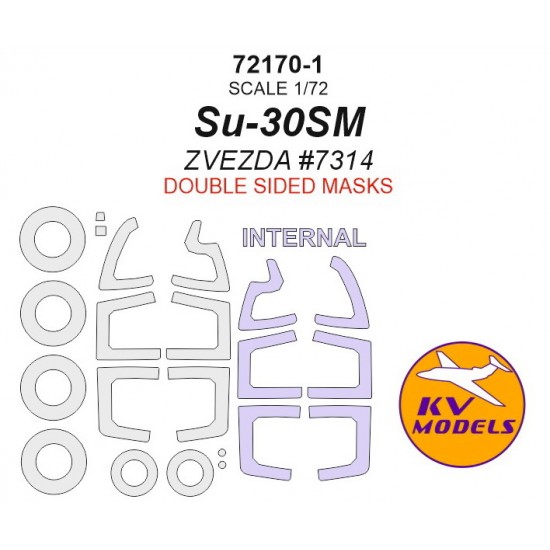 1/72 Sukhoi Su-27SM/Su-33 Paint Masking w/Wheels Masks for Zvezda/Revell kits